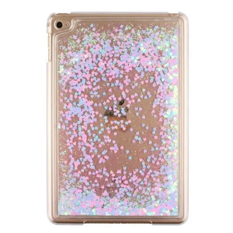 1 шт Жидкий чехол для ipad mini 4 с рисунком фламинго на высоком каблуке блестящее сердце зыбучие пески Прозрачный жесткий чехол для ipad mini 4