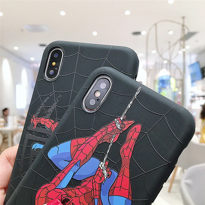 WTSZKL супергерой Человек-паук шаблон телефон чехол для iPhone XR мультфильм аниме 6 S 7 8