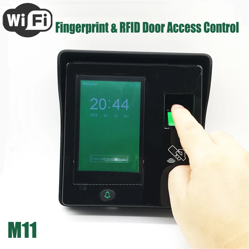 

Wi-Fi биометрическая система контроля доступа со сканером отпечатков пальцев и rfid кардридером 125 кГц