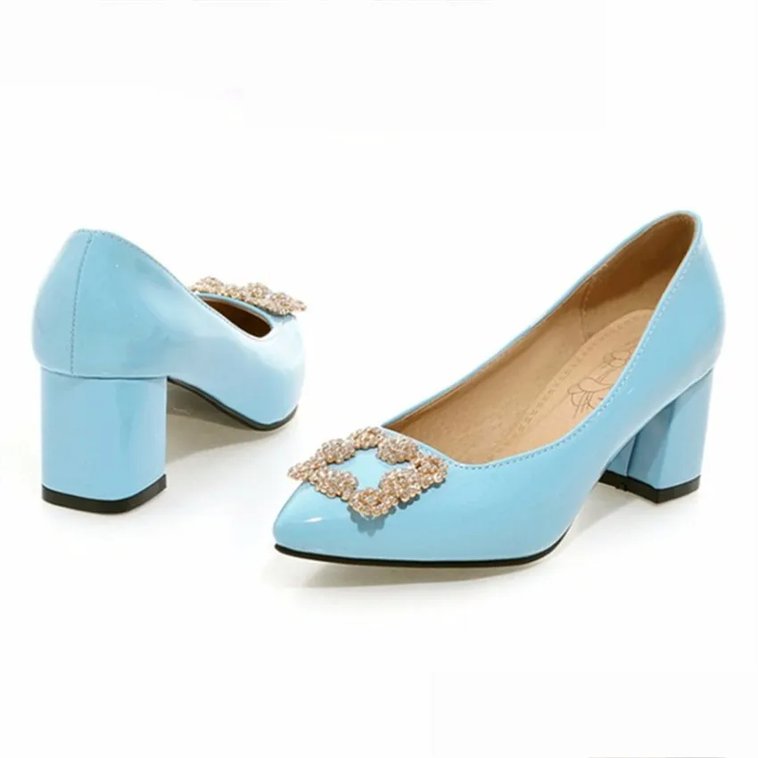 Square High Heels Ladies Heel Shoes Women Stiletto Woman Party Wedding Kitten Small Plus Size 33 - 43 | Обувь