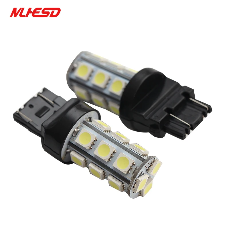 

2pcs 7440 7443 3157 3156 car light Source 18SMD 5050 Chips T25 led High Power P27W led car bulbs Brake White Lights Red Parking