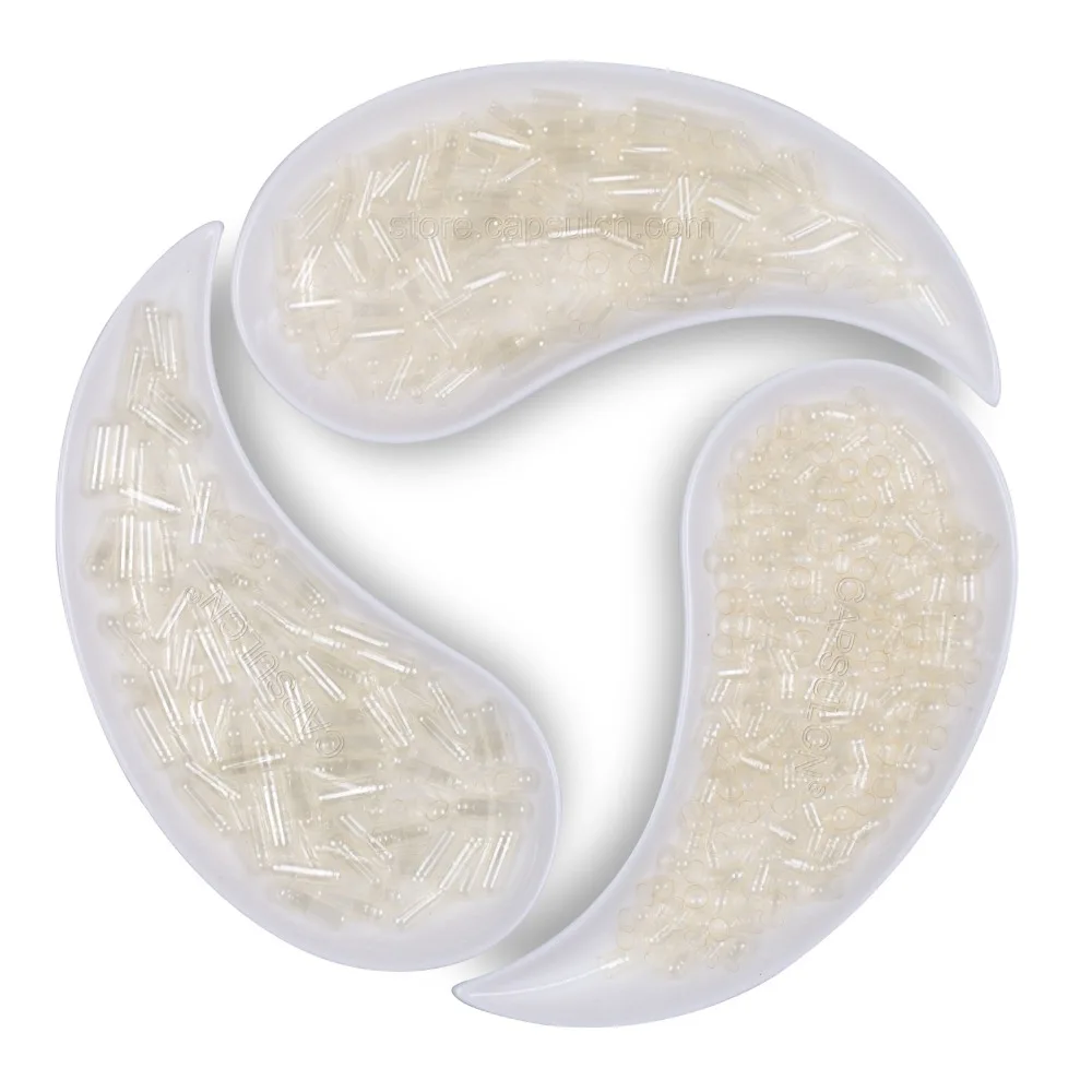 1000 штук/коробка/Размер 1/пустые разделенные прозрачные желатиновые капсулы |