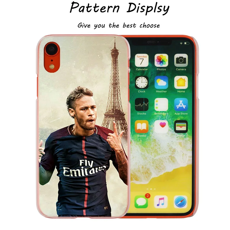 012 Neymar JR General Number 11 горячий модный прозрачный жесткий чехол для телефона IPhone X XS Max XR 8 7 6 6s Plus 5 SE 5C 4 4s - Цвет: 012