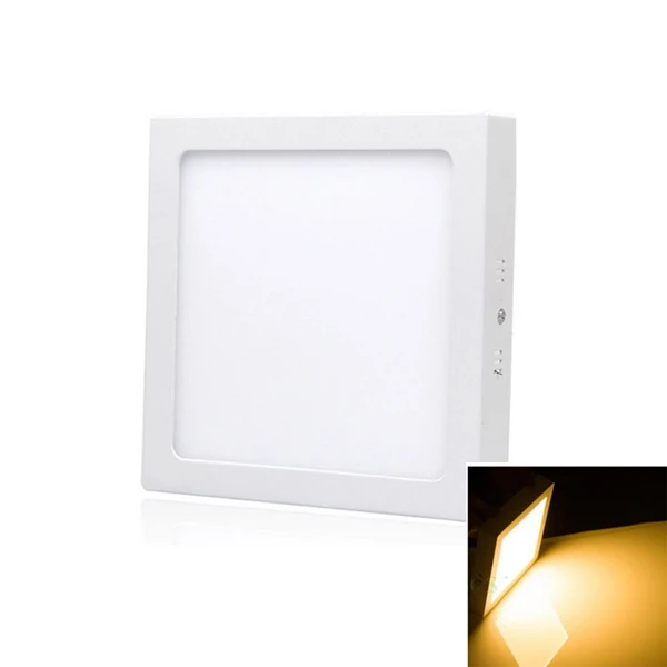 Square Warm White Монтируемый на поверхности светодиодный панельный светильник 6 Вт 12 Вт 18 Вт 24 Вт круглые квадратные светильники лампа Внутренний светодиодный потолочный светильник светодиодный светильник ing для домашнего декора - Испускаемый цвет: Square Warm White