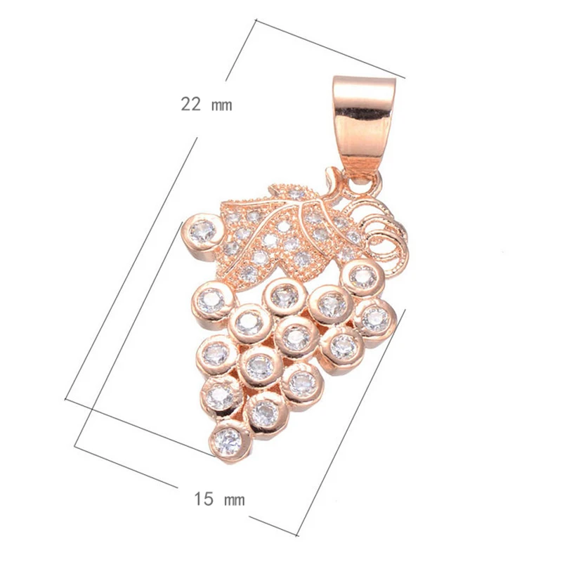 Горячая продажа ювелирных изделий Сияющий Циркон виноград плавающие амулеты для