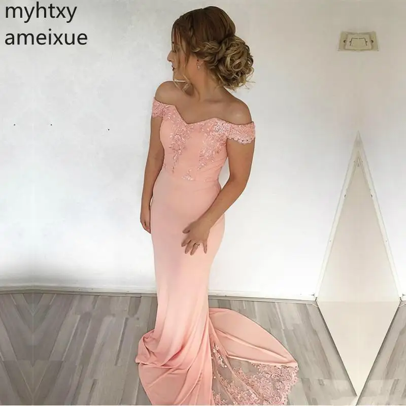 Новинка 2021 г. пикантные недорогие вечерние платья с открытыми плечами и длинным