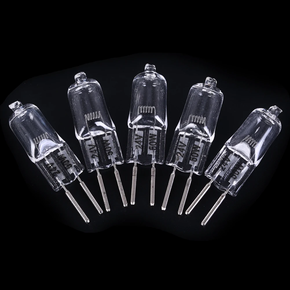 5 шт. теплая белая ясная машинная лампочка для работы шарики G5.3 24V 35W/ 50W 2900K
