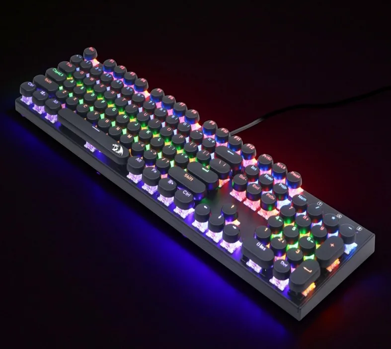 Redragon K350S Ретро клавиатура со светодиодной механической клавиатурой 104 клавиш