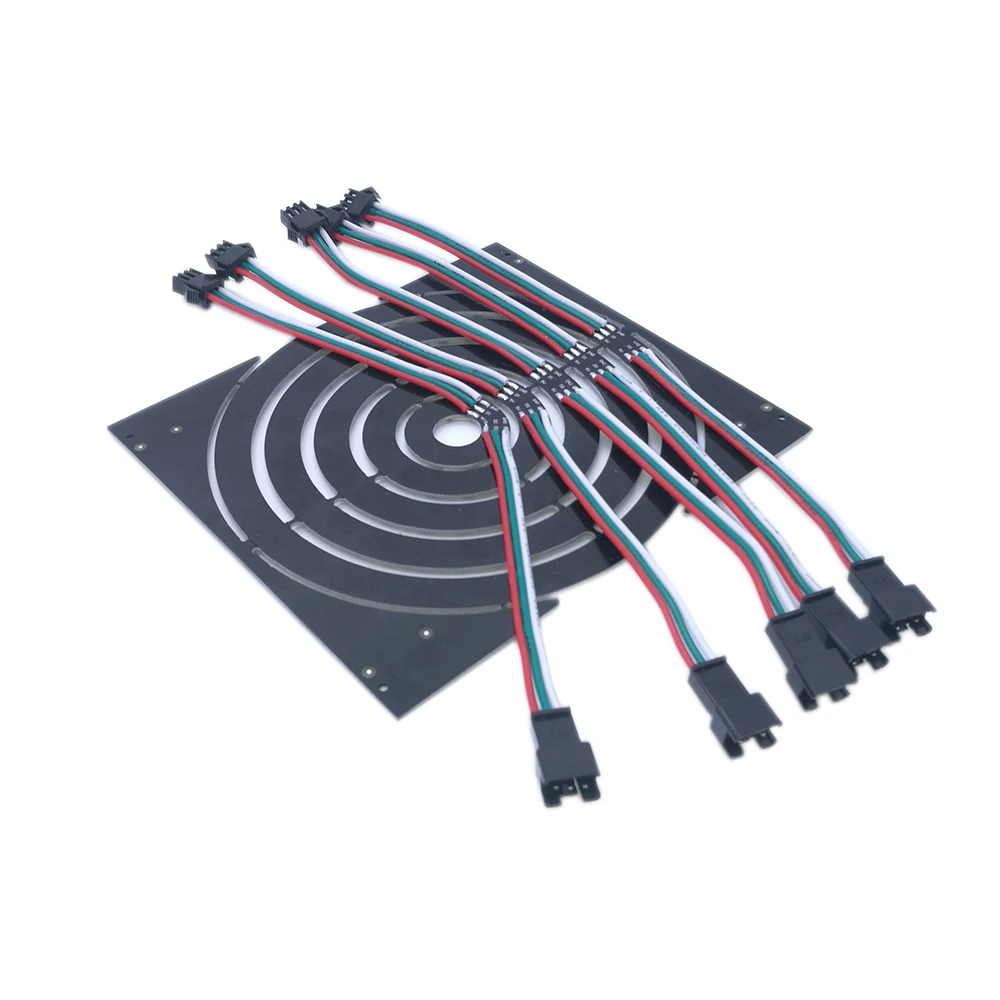 Светодиодный DIY Ring 8 12 24 35 45 бит светодиодный s WS2812B SK6812 5050 встроенный RGB адресуемый