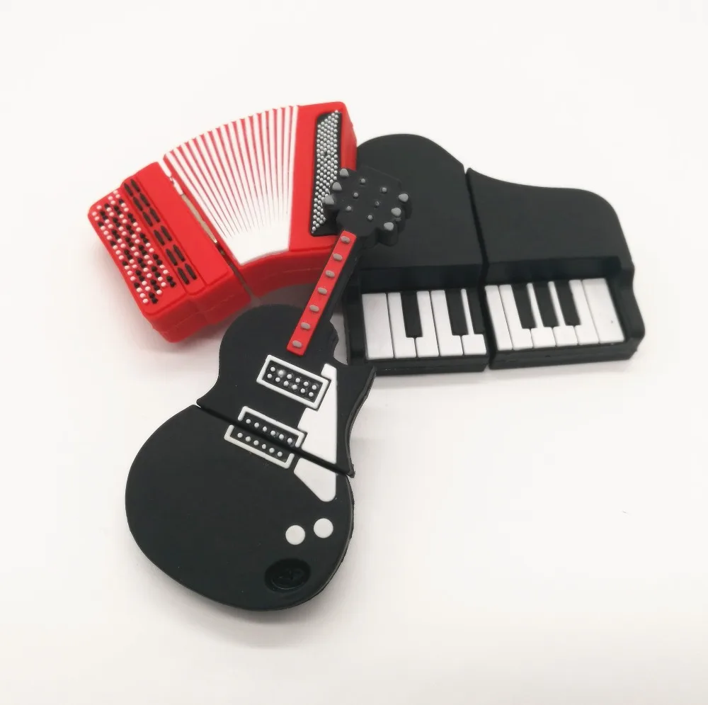 Usb flash drive 64gb 32gb 16gb 8gb 4gb pendrive real capacity memory stick mini pen cartoon musical instruments model | Компьютеры и