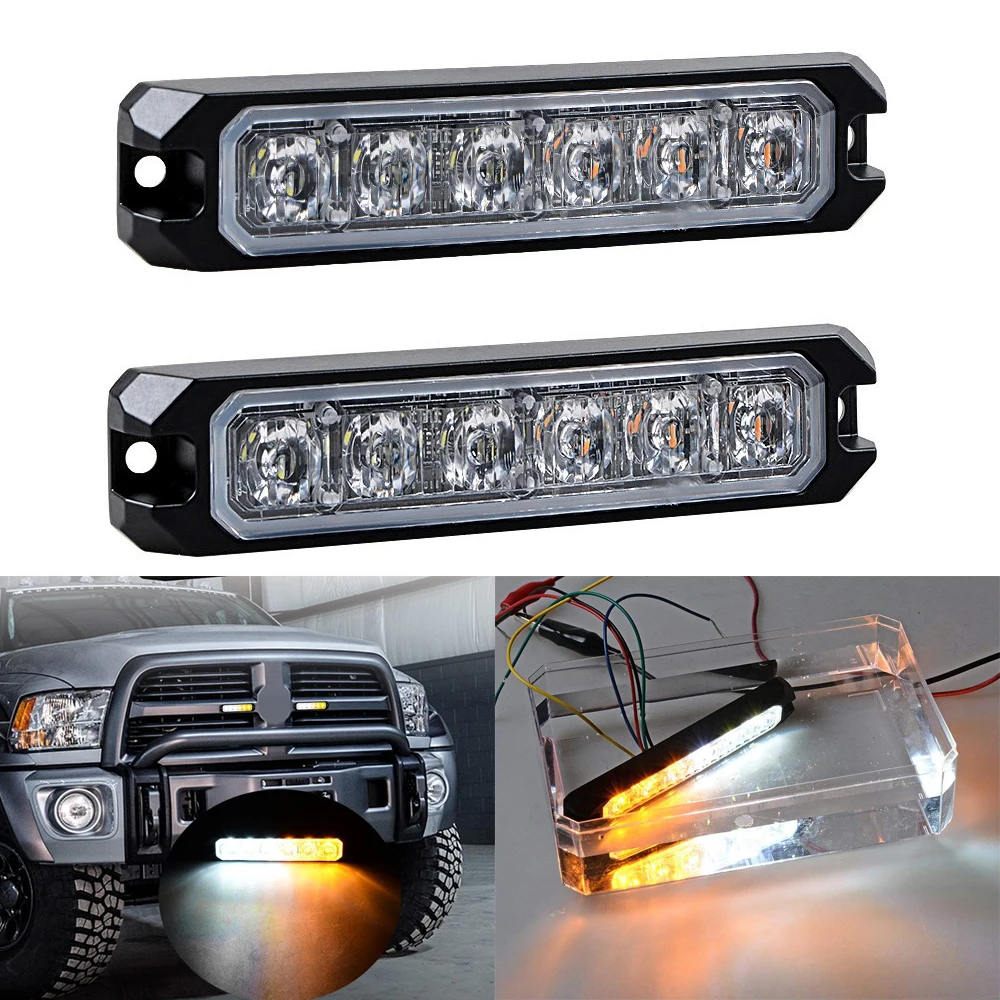 Высокая Яркость 6LED Водонепроницаемый 18W фары для автомобилей Strobel светильник