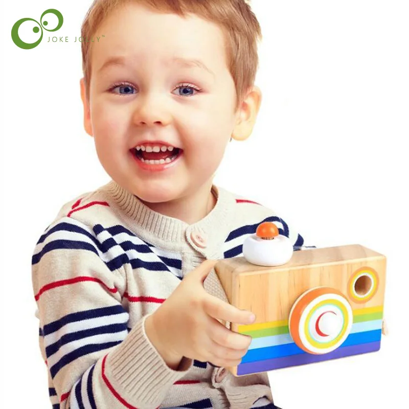 Новая детская деревянная камера игрушки классика мультфильм калейдоскоп