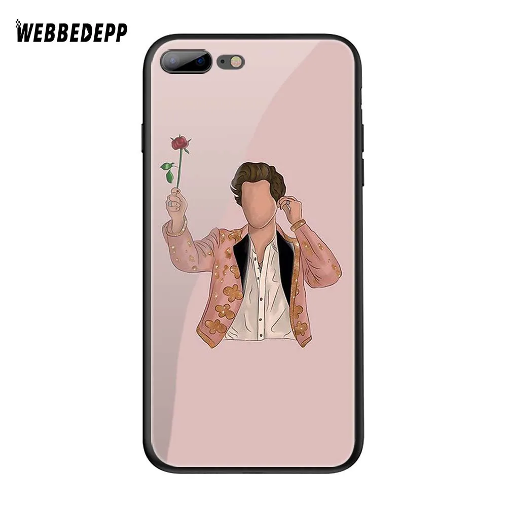 TG15 WEBBEDEPP One Direction в виде татуировки Harry Styles» закаленное Стекло чехол для Apple iPhone 6 6S 7 8 плюс 5 5S SE XR X XS 11 Pro MAX чехол - Цвет: TG15