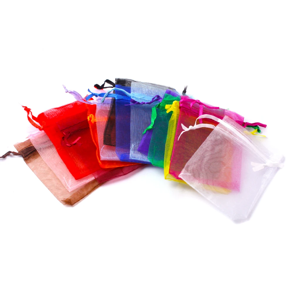 

New Arrivals Organza Bags Jewelry Packing Drawable Organza Pouches 20*30cm,Wedding Gift Bags,30pcs/lot (mix/single color)