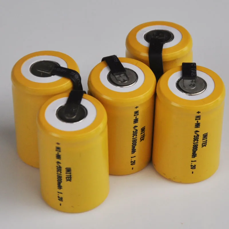5-10PCS 1800mah 1.2V 4/5SC Ni-Mh rechargeable battery 4/5 SC cell for electric drill driver makita bosch dewalt hitachi tool | Электроника