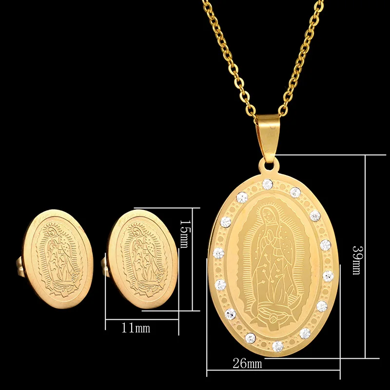 Ожерелье с овальным кулоном Nextvance Pray Virgin Mary религиозный горный хрусталь медаль