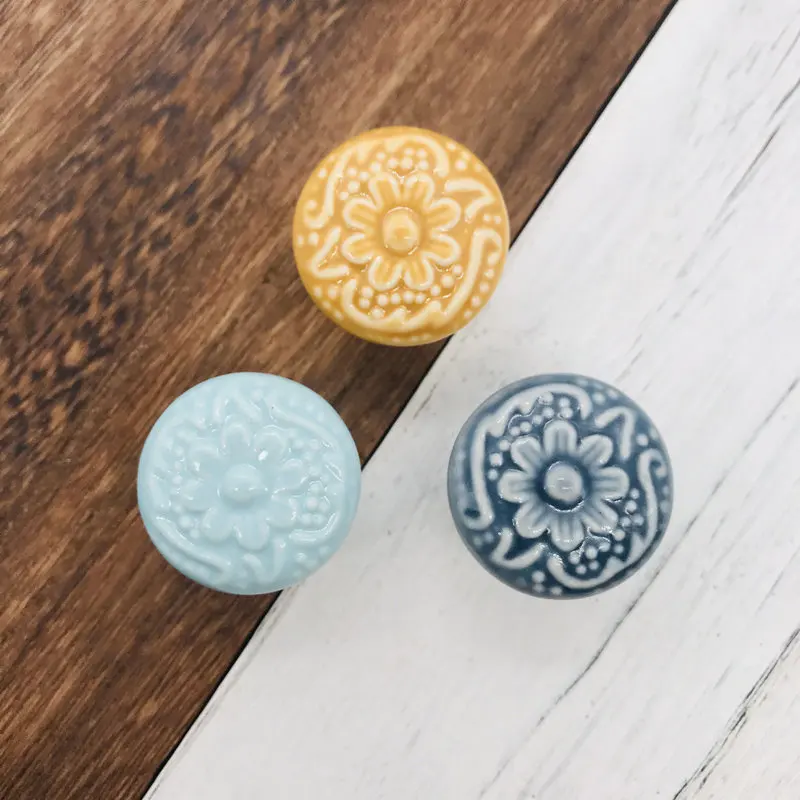 1PC Home Furniture Handles Modern Ceramic Cabinet Knobs and Door Knob Cupboard Drawer Kitchen Kids' Bookcase Pull Handle |