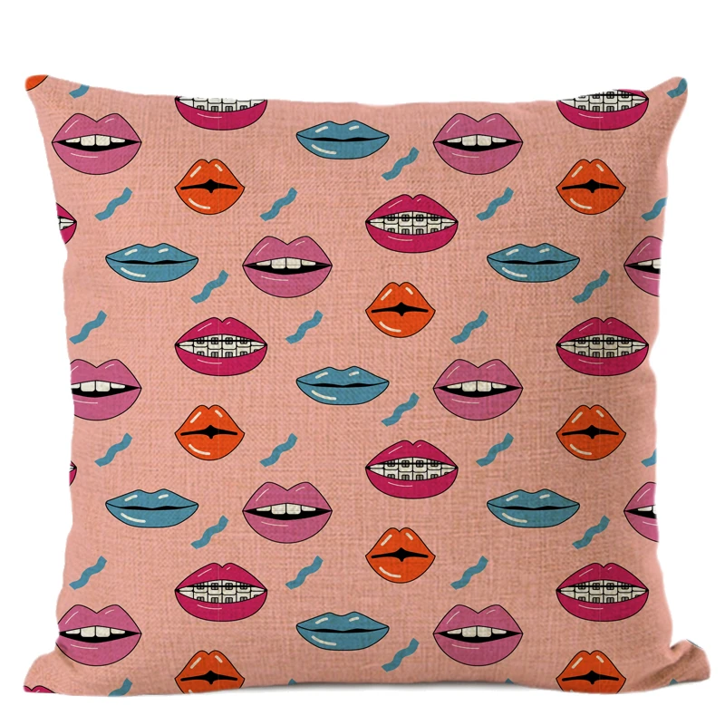 Funny Cartoon Cushion Cover Boat Basketball Football Printed Cotton Linen Office Waist Pillow Car Sofa Decoration Pillowcase | Дом и сад