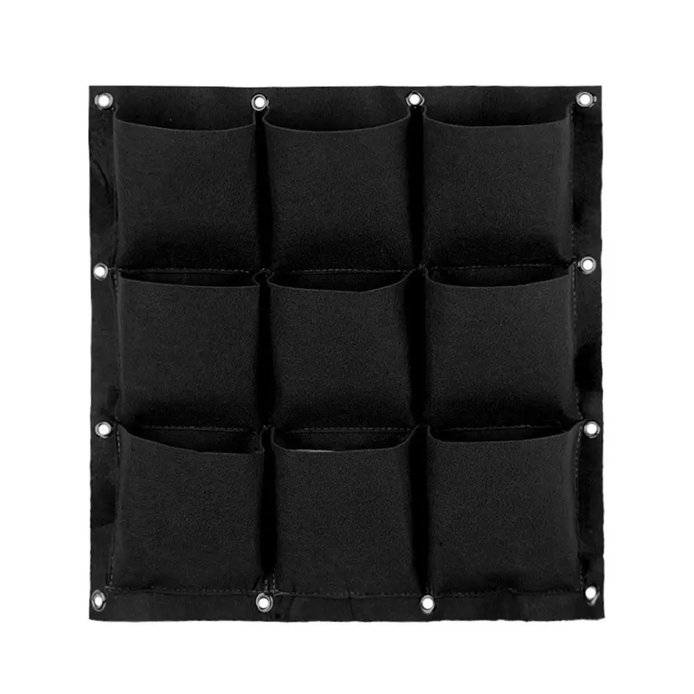 Настенные сумки для посадки растений 9/12/18/36/49 карманов Зеленые гроубэги Плантер Вертикальный сад Овощи Живые домашние принадлежности.