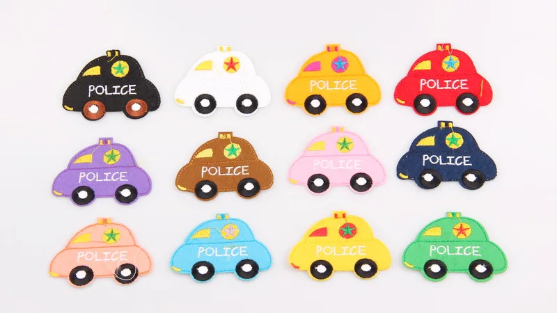 1 шт. разноцветные патчи для полицейской машины утюжок или шьют одежды вышитые