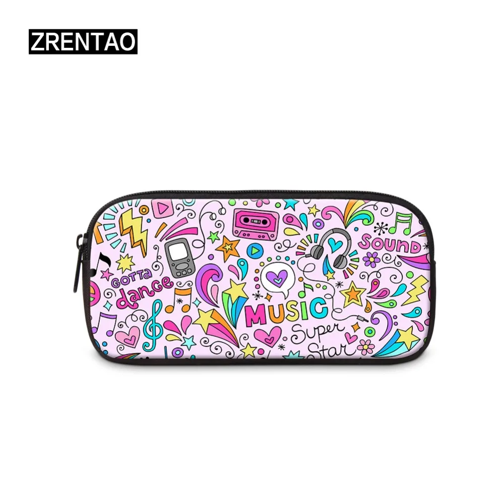 

3D Музыкальный пенал zренао, школьный стационарный подарок, чехол для ручки, сумки для макияжа, женский косметический Чехол