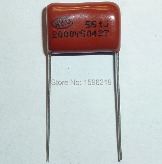 50 шт. Конденсатор CBB 561 2000 в 561J 2KV 560pF 0.56nF P15 CBB81 Металлизированный Полипропиленовый