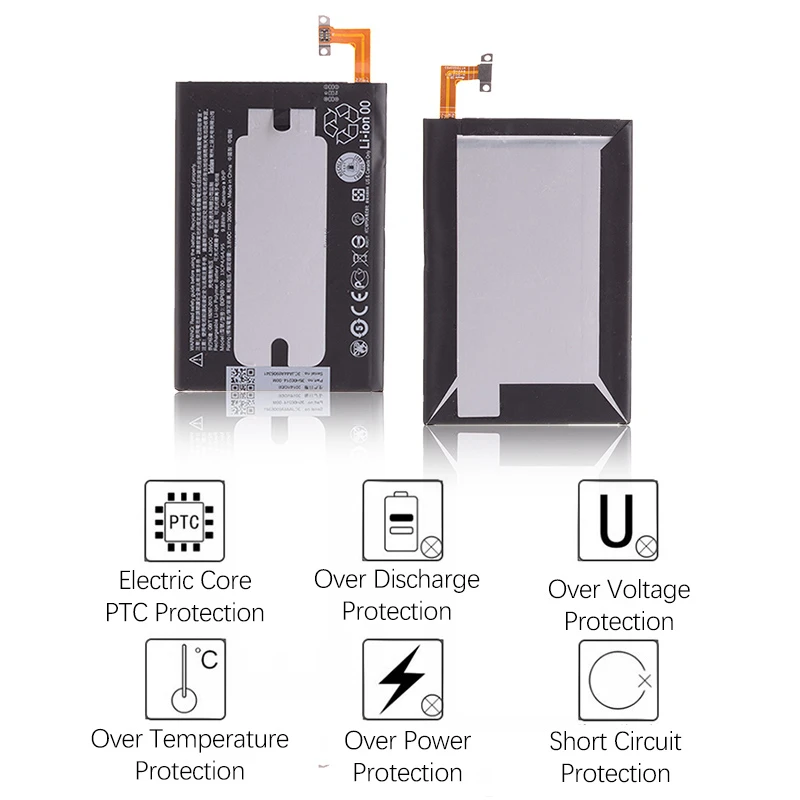 Аккумулятор для HTC one 2 M8 W8 E8 M8T M8W M8D M8x M8ST M8SD M8SW Ace One Max B0P6B100 Замена Полной Емкости 2600