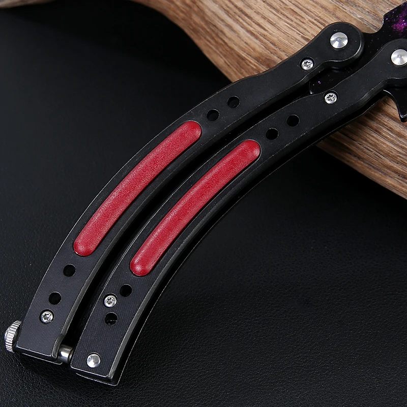 Нож бабочка из нержавеющей стали нож CS GO складной без края тупой инструмент