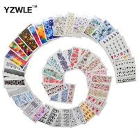 ywk 42 sheets diy decals nails art water transfer printing stickers accessories for manicure salon