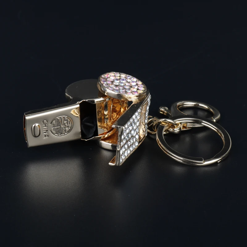 

Aesthetic Whistle Key Chain Rhinestone Keychain Accessories Pendant Key Ring Charms Keychains for Ladies