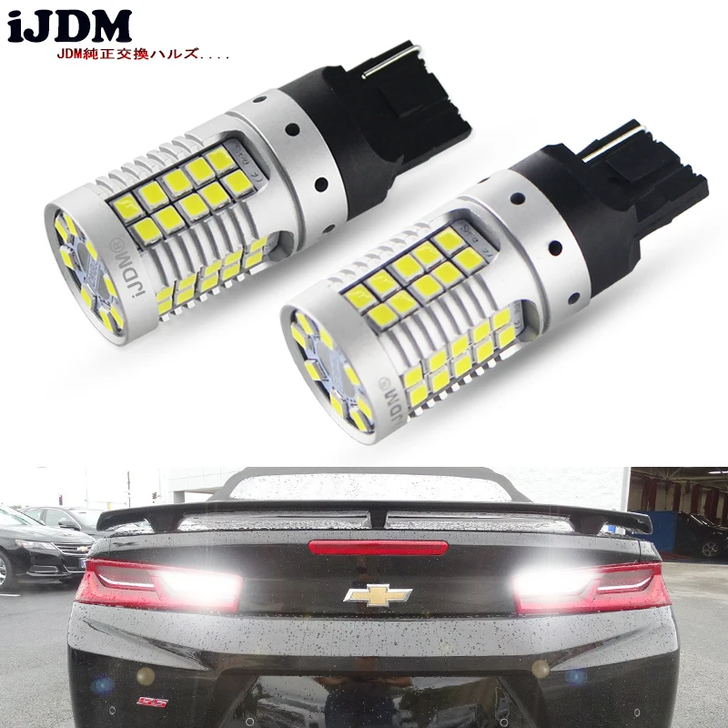 

iJDM T20 LED Special Designed CAN-bus 6000K Xenon White W21W 7440 High Power LED For 2016-up Chevrolet Camaro Backup Lights 12V