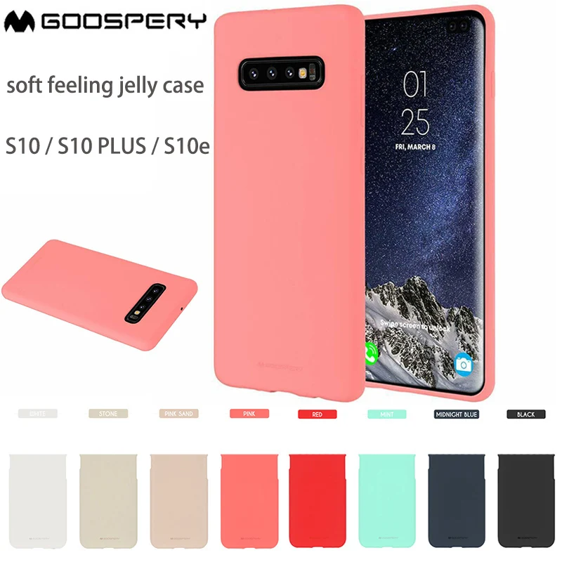 Mercury Goospery мягкая на ощупь желе матовой резины чехол для samsung Galaxy S10 S10 плюс S10e