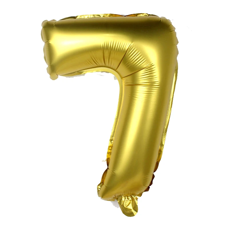 Gold 7 Розовые золотые шары из фольги в виде цифр большая цифра гелиевые шарики Свадебные украшения день рождения принадлежности для детского душа - Цвет: Gold 7
