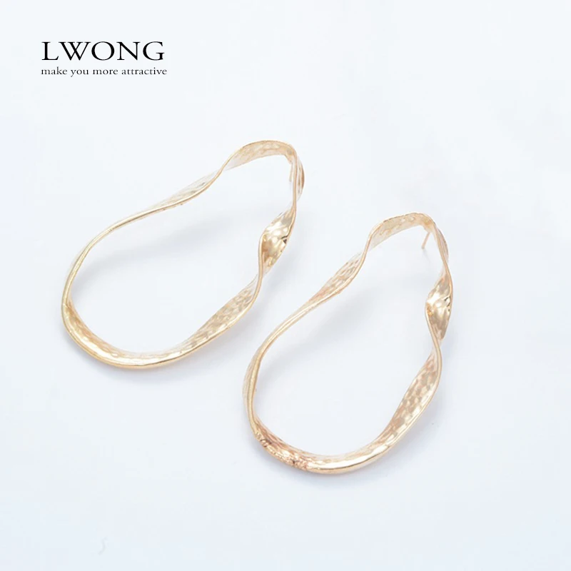 Модные серьги кольца LWONG 2017 для женщин бижутерия большие крупные серьги|hoop earrings for