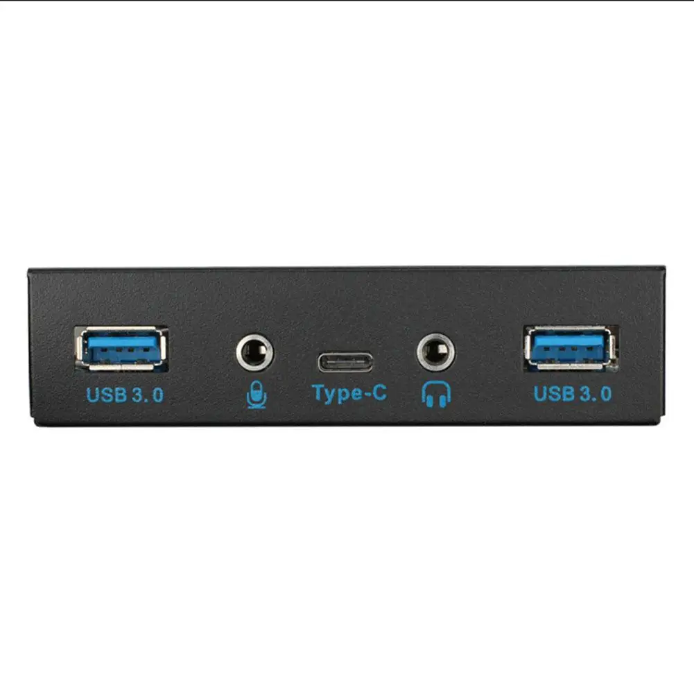 USB3.1* 2 type-C передний обратный аудио 3,5 дюймов интерфейс Передняя панель настольный компьютер металлическая передняя панель usb-хаб