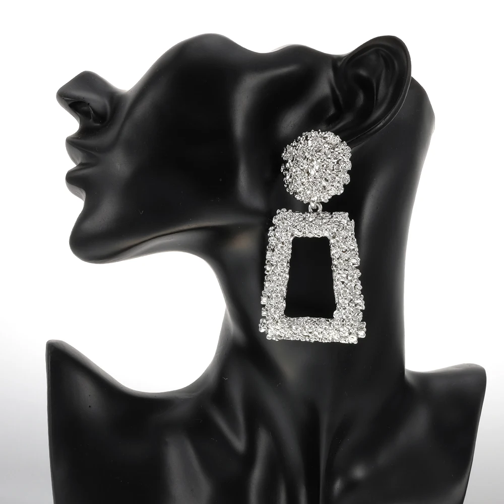 Роскошные Большие золотистые металлические Висячие серьги для женщин новые