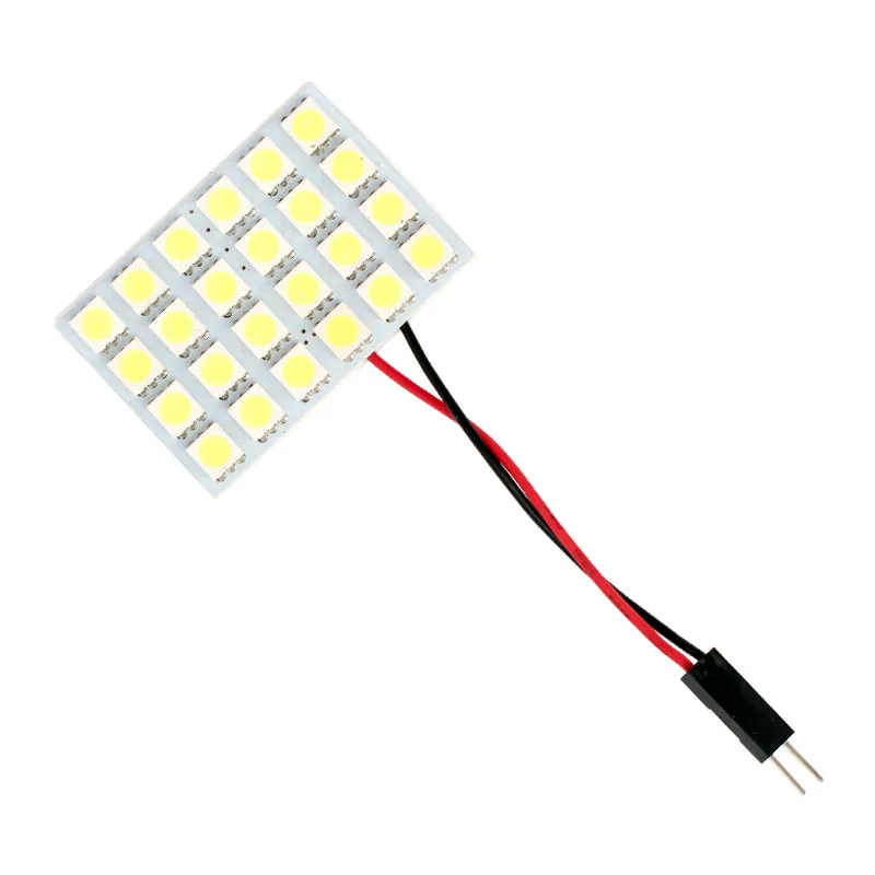 Высококачественная суперъяркая Светодиодная лампа T10 W5W C5W Festoon 2 Adapter 24 SMD 5050 для