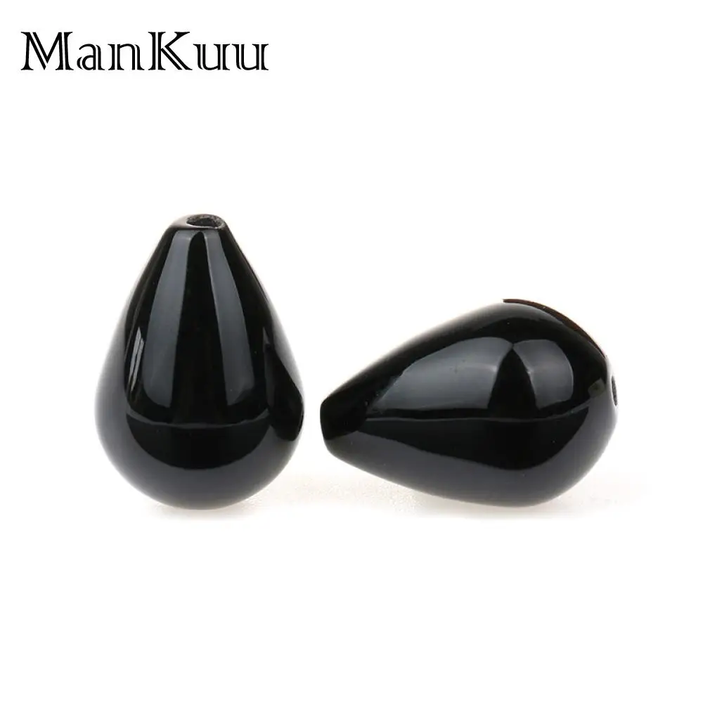 SHINYGEM Natural Stone Handmade Beads Simple Water Drop Shape 13*18mm Fashion Round Smooth Jewelry Making Fine Wholesale 10PCS | Украшения