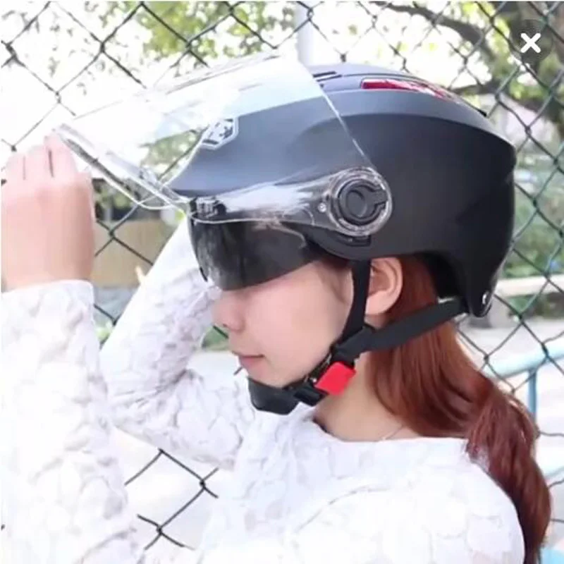 

2019 Summer New YOHE Half Face Motorcycle Helmet YH365 Double lens Motorbike Helmets made of ABS with PC Lens Visor FREE SIZE