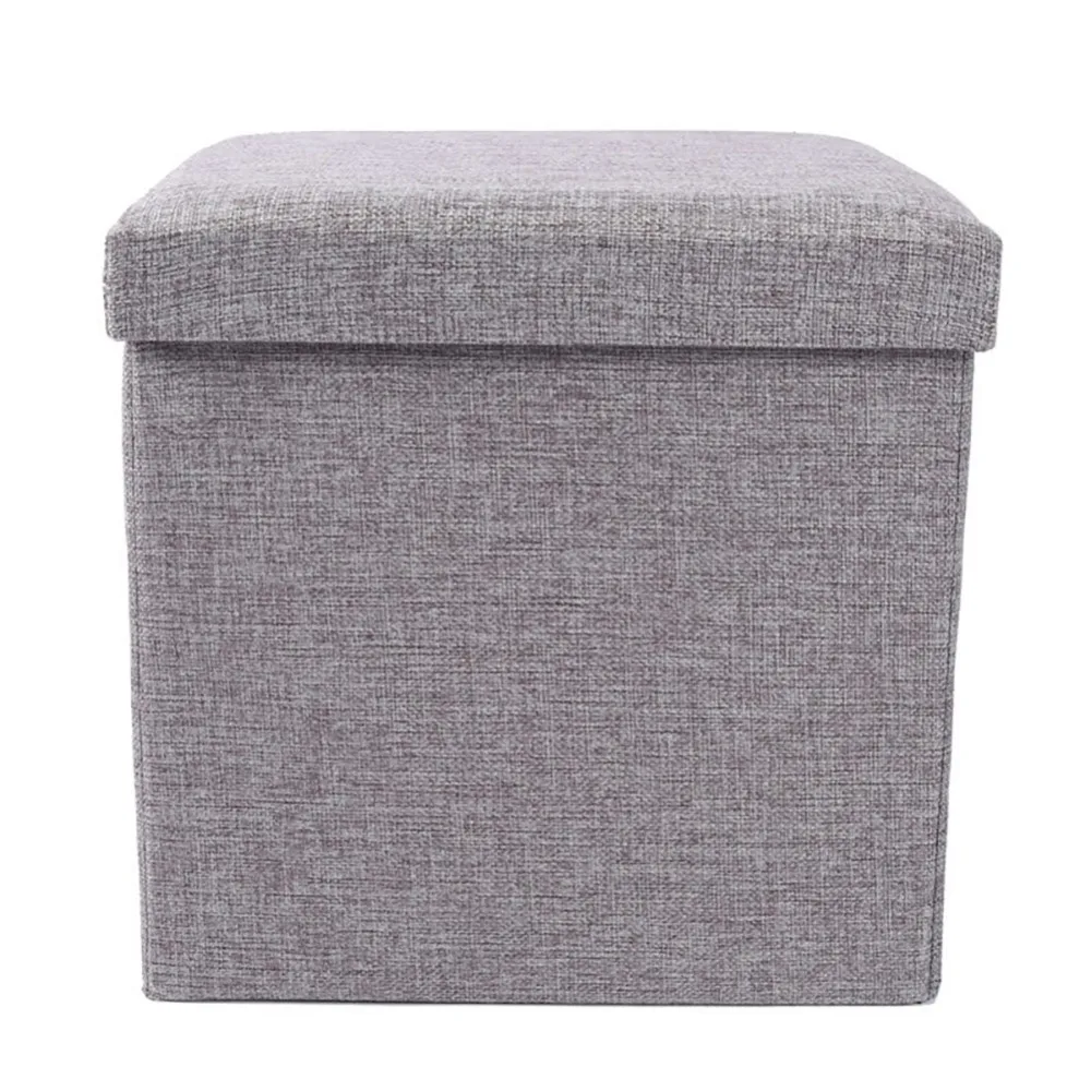 Чистый цвет имитация льняного картона коробка для хранения 2 в 1 домашнего