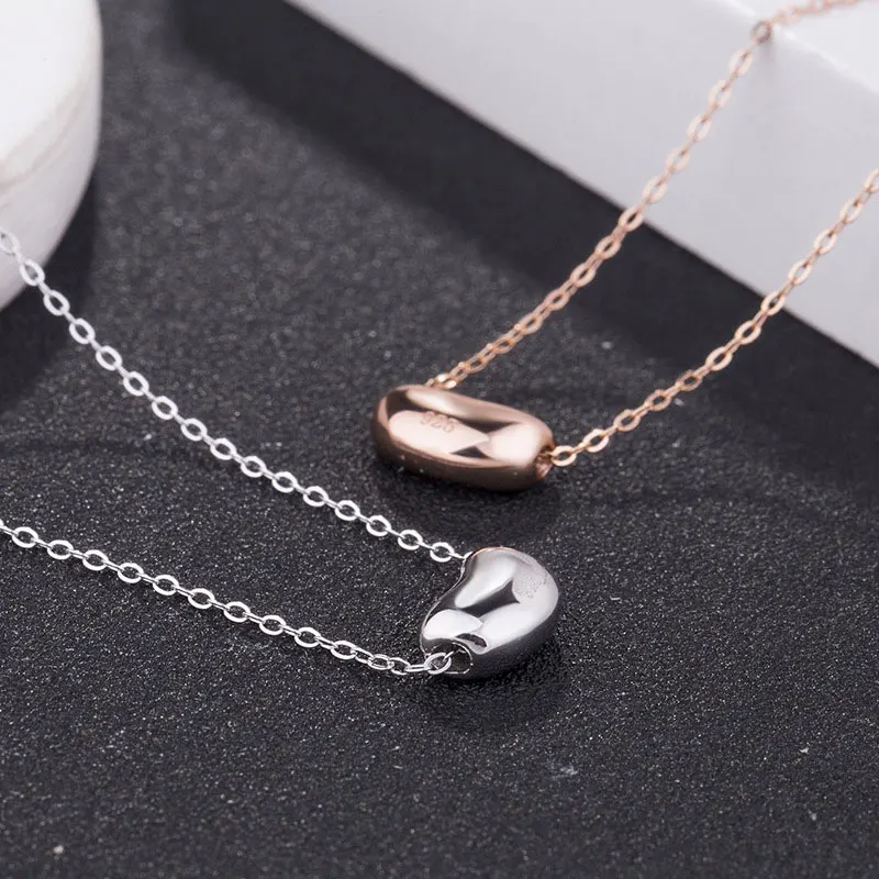 RADHORSE 925 Sterling Silver Female high jewelry Peas Pendant necklace Suitable for women wear concise Jewelry | Украшения и