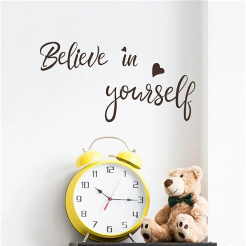 Популярные Новые горячие продажи 1 шт наклейки на стену Верьте в себя