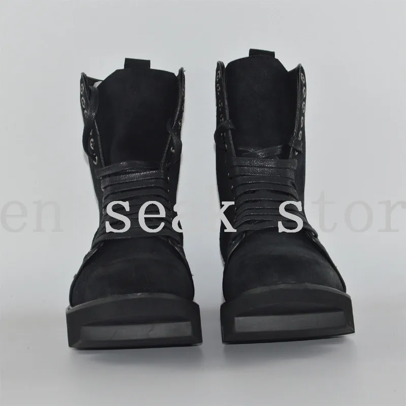 Мужские кроссовки из натуральной кожи на шнуровке с высоким верхом|sneakers brand|sneakers