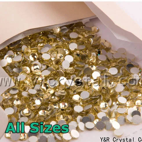 YANRUO 2058NoHF SS20 AB Кристалл Стразы Nail Art Декорация Номера Исправлениях Flatback Стразы Для Платья