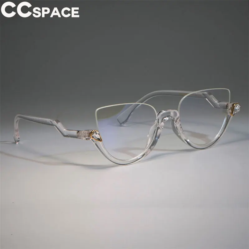 Полуоправа кошачий глаз, оправа для очков, женские трендовые стили CCSPACE, дизайнерские модные компьютерные очки, Lunette 45159