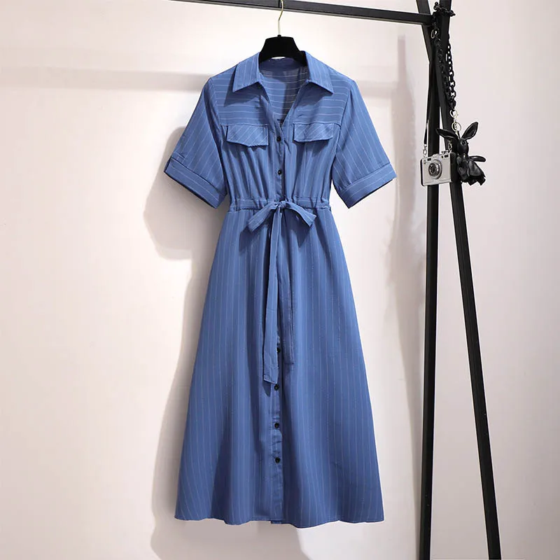 Платье женское летнее большого размера бюста 146 см 5XL 6XL 7XL 8XL 9XL синего белого