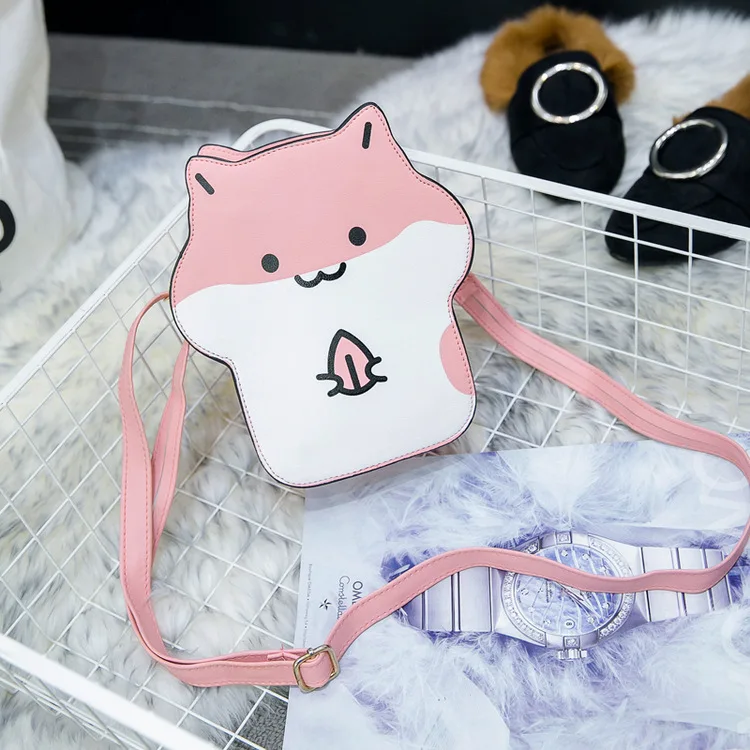 2018Soft Sister Cute Playful Expression Bag Hamster Oblique Satchel Cartoon Crossbody Shoulder Bags Small Women Handbags Tote | Багаж и