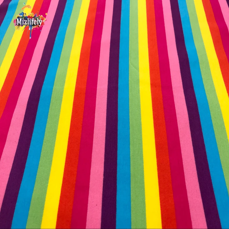 Немецкий дизайн ткань Лайкра Хлопок четыре способа растягивания в полоску небо