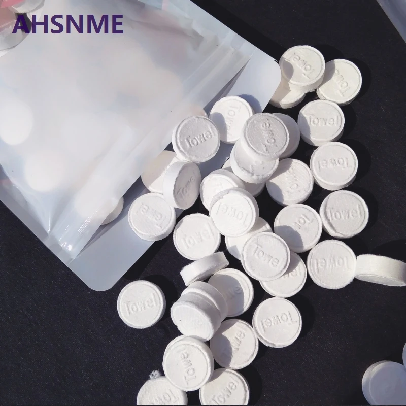 AHSNME 100 шт сжатое Полотенце 22*24 см для путешествий на открытом воздухе одноразовое полотенце Mask упаковка молния может использоваться повторно