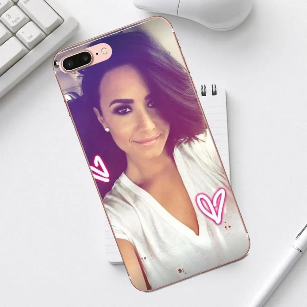 Qdowpz музыка поп рок певец серии Деми Ловато для Galaxy Alpha Core Prime Note 4 5 8 S3 S4 S5 S6 S7 S8 S9 mini